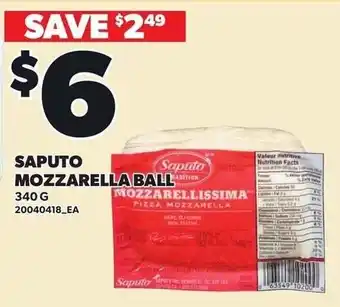 Saputo mozzarella ball