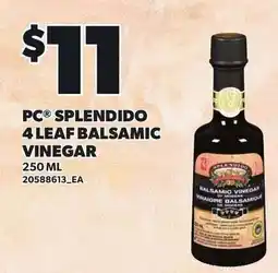 Loblaws PC splendido 4 leaf balsamic vinegar offer