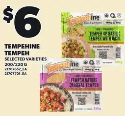 Loblaws Tempehine tempeh selected varieties offer