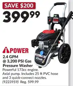 Princess Auto iPower 2.4 GPM @ 3,200 PSI Gas Pressure Washer offer