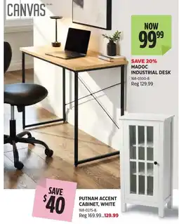 Canadian Tire Canvas madoc industrial desk offer