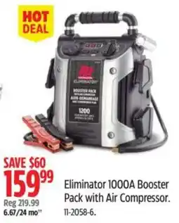 Canadian Tire Eliminator 1000a booster pack with air compressor offer