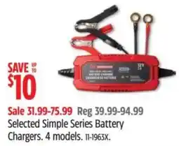Canadian Tire Simple Series Battery Chargers offer