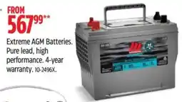 Canadian Tire Extreme AGM Batteries offer