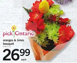 Loblaws pickOntario oranges & limes bouquet offer