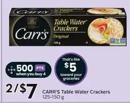 Sobeys Carrs table water crackers offer