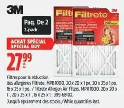 Canadian Tire 3M Filtrete Allergen Air Filters offer