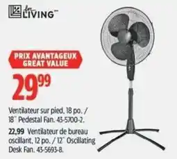 Canadian Tire for living ventilateur sur pied, 18 po. offer