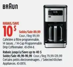 Canadian Tire Braun 14-Cup Programmable Drip Coffeemaker offer
