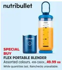 Canadian Tire nutribullet flex portable blender offer