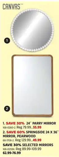 Canadian Tire Canvas 24" Parry Mirror offer