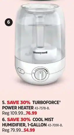 Canadian Tire Honeywell cool mist humidifier offer