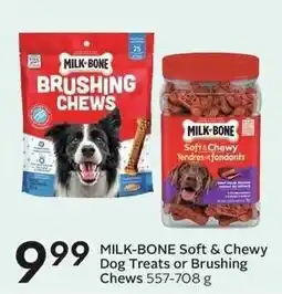 Sobeys Milk-bone soft & chewy dog treats or brushing chews offer