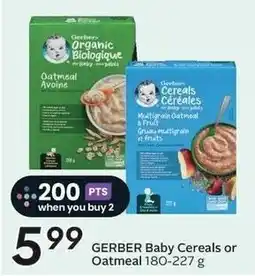 Sobeys Gerber Baby Cereals or Oatmeal offer