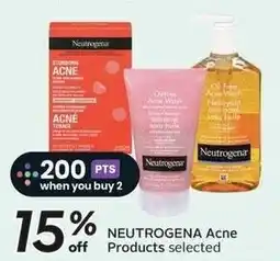 Sobeys Neutrogena Acne Products selected offer