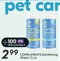 Sobeys Compliments Disinfecting Wipes offer