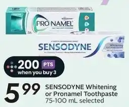Sobeys Sensodyne Whitening or Pronamel Toothpaste offer