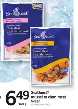 Loblaws SeaQuest mussel or clam meat offer