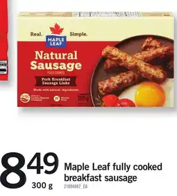 Loblaws Maple Leaf breakfast sausage offer
