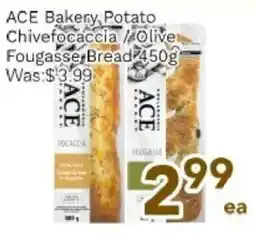 Ample Food Market Ace bakery potato chive focaccia olive fougasse bread offer