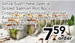 Ample Food Market Ginza Sushi Grilled Salmon Roll offer