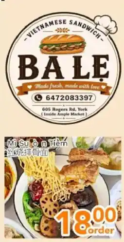 Ample Food Market Bale vietnamese sandwich offer