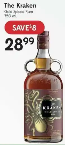 Sobeys Liquor The Kraken Gold Spiced Rum offer