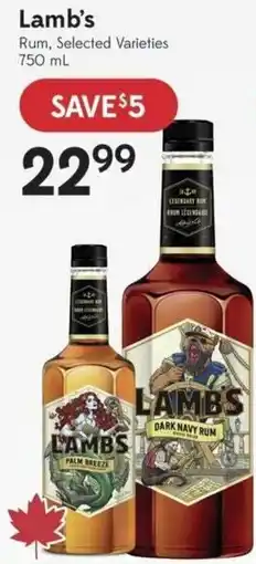 Sobeys Liquor Lamb's rum selected varieties offer