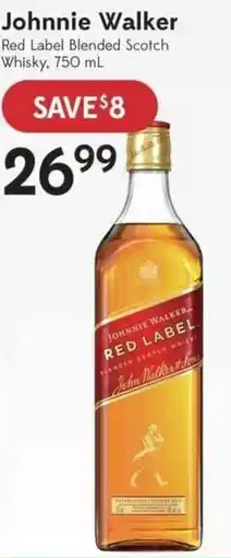 Sobeys Liquor Johnnie Walker Red Label Blended Scotch Whisky offer