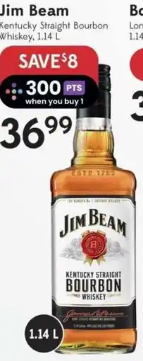 Sobeys Liquor Jim Beam Kentucky Straight Bourbon Whiskey offer
