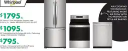 Kent Whirlpool 30" French 3-Door Refrigerator Stainless Steel offer