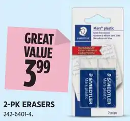 Canadian Tire Staedtler Mars plastic erasers offer
