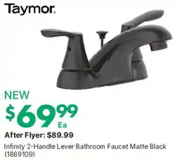 Kent Taymor Infinity 2-Handle Lever Bathroom Faucet Matte Black offer