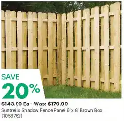 Kent Suntrellis Shadow Fence Panel offer