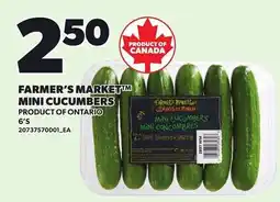 Loblaws Farmer's Market mini cucumbers offer