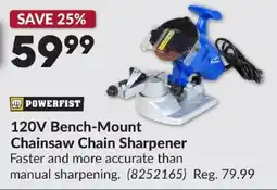 Princess Auto Powerfist 120V Bench-Mount Chainsaw Chain Sharpener offer