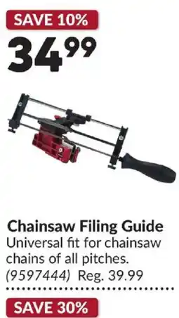 Princess Auto Chainsaw Filing Guide offer