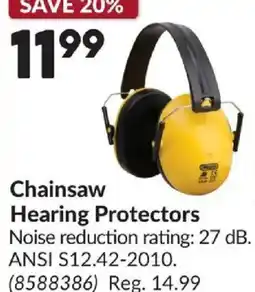 Princess Auto Chainsaw Hearing Protectors offer
