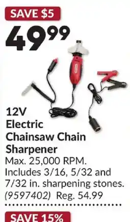 Princess Auto Electric Chainsaw Chain Sharpener offer