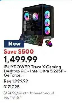 Staples iBUYPOWER Trace X Gaming Desktop PC offer