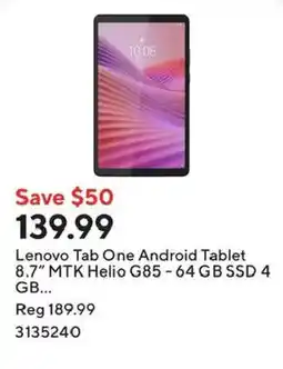 Staples Lenovo Tab One Android Tablet offer