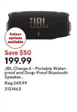 Staples JBL Charge 6 - Portable Waterproof and Drop-Proof Bluetooth Speaker offer