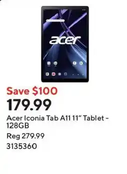 Staples Acer Iconia Tab A11 11" Tablet - 128GB offer