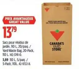 Canadian Tire Canada's yard store yard waste bag offer