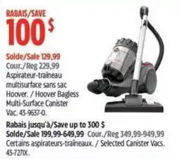 Canadian Tire Hoover bagless multi surface canister vac offer