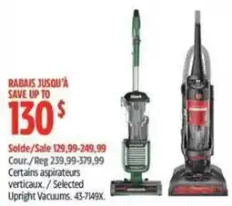 Canadian Tire Selected Upright Vacuums offer