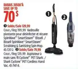 Canadian Tire Bissell spinwave smartsteam scrubbing & sanitizing spin mop offer