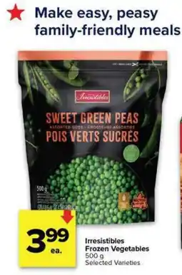 Metro Irresistibles frozen vegetables offer