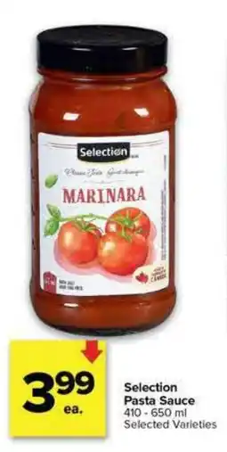 Metro Selection pasta sauce offer