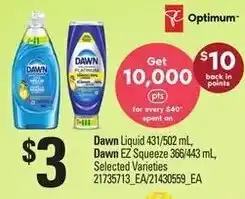 Loblaws Dawn liquid offer
